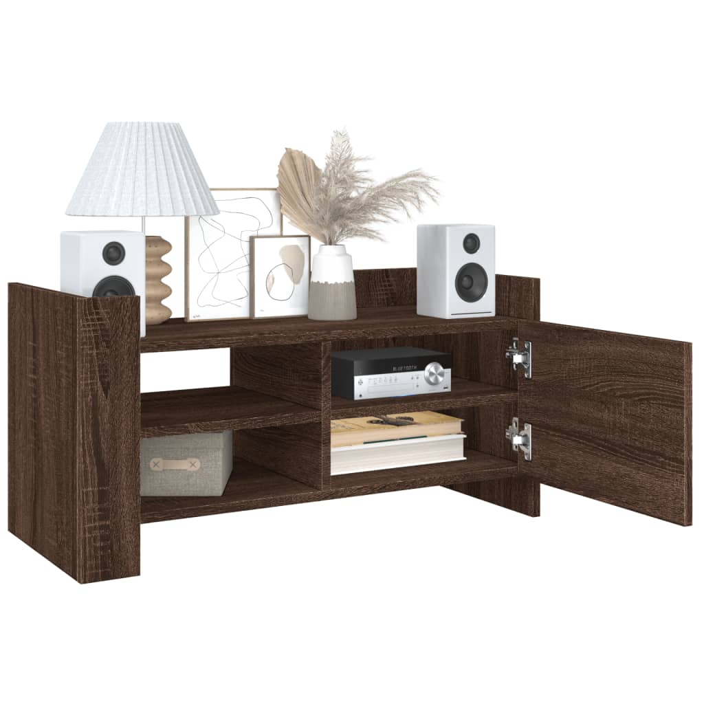 vidaXL TV Cabinet Brown Oak 80x35x40 cm Engineered Wood