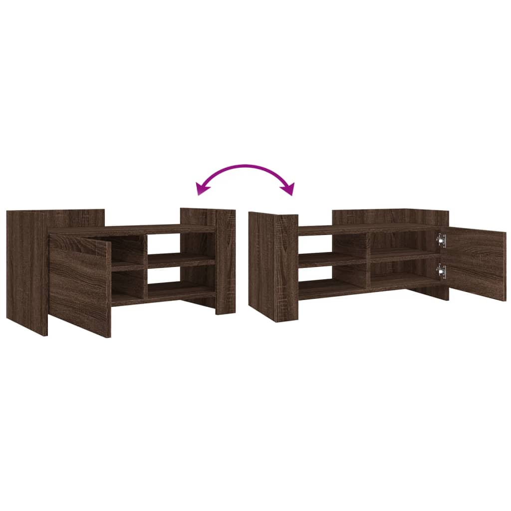 vidaXL TV Cabinet Brown Oak 80x35x40 cm Engineered Wood