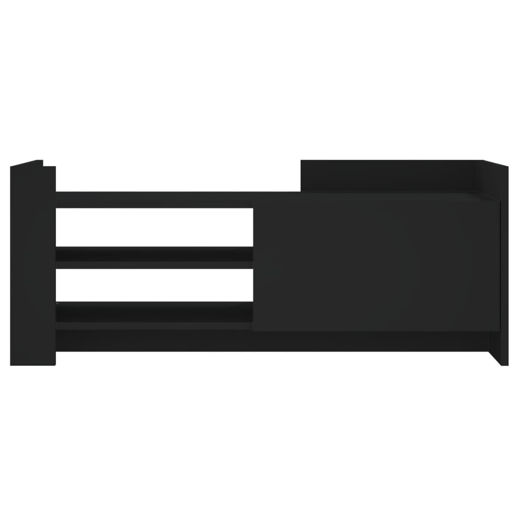 vidaXL TV Cabinet Black 100x35x40 cm Engineered Wood