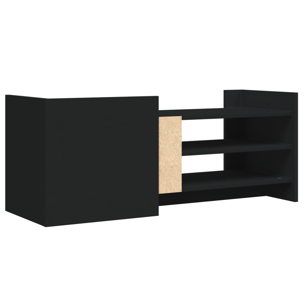 vidaXL TV Cabinet Black 100x35x40 cm Engineered Wood
