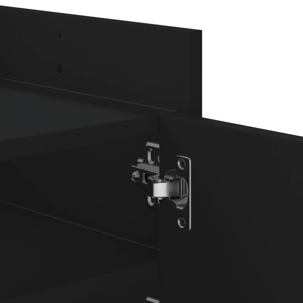 vidaXL TV Cabinet Black 100x35x40 cm Engineered Wood