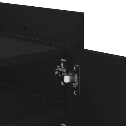 vidaXL TV Cabinet Black 100x35x40 cm Engineered Wood