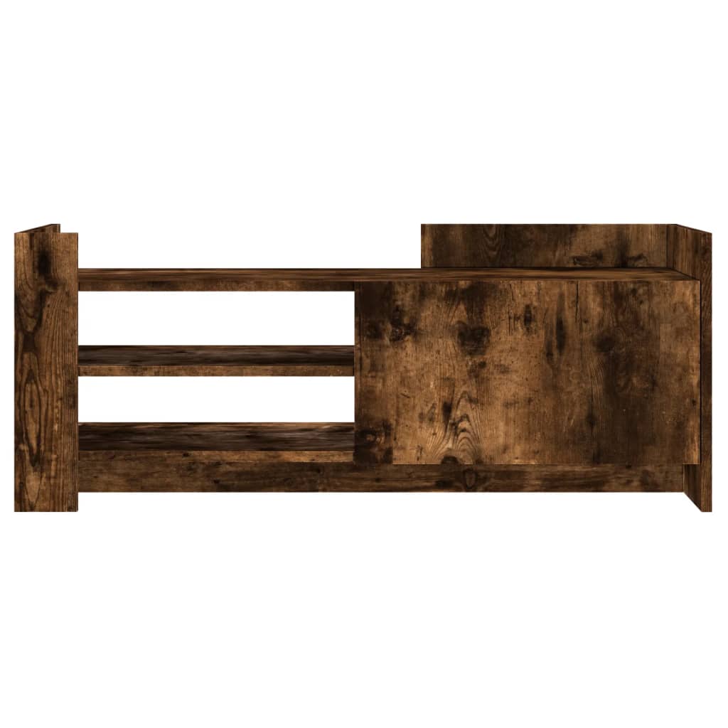 vidaXL TV Cabinet Smoked Oak 100x35x40 cm Engineered Wood