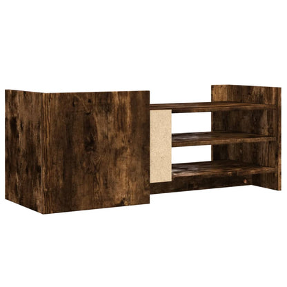 vidaXL TV Cabinet Smoked Oak 100x35x40 cm Engineered Wood