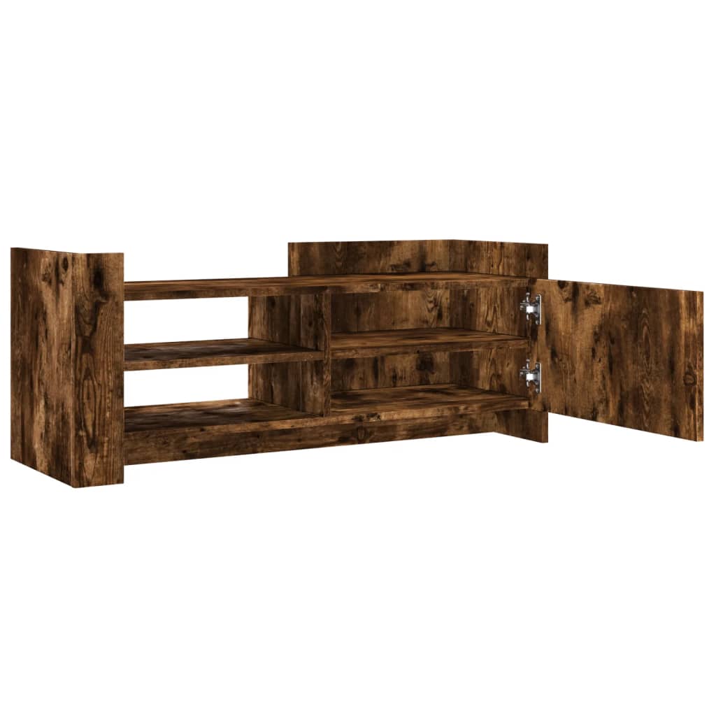 vidaXL TV Cabinet Smoked Oak 100x35x40 cm Engineered Wood