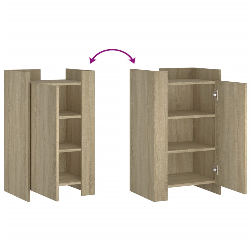 vidaXL Sideboard Sonoma Oak 45x35x75 cm Engineered Wood