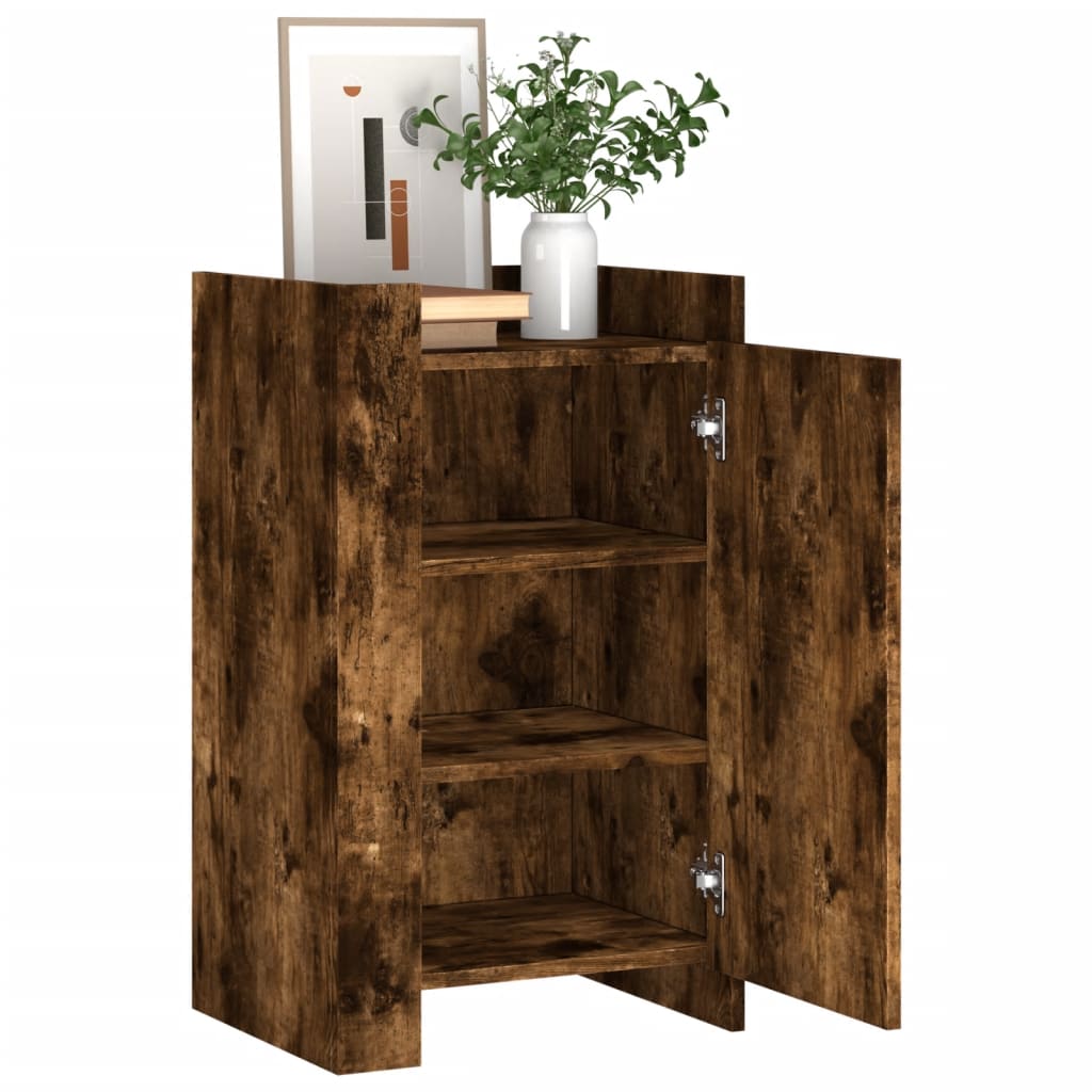 vidaXL Sideboard Smoked Oak 45x35x75 cm Engineered Wood