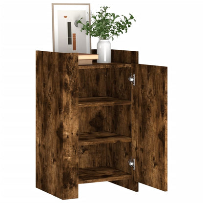 vidaXL Sideboard Smoked Oak 45x35x75 cm Engineered Wood