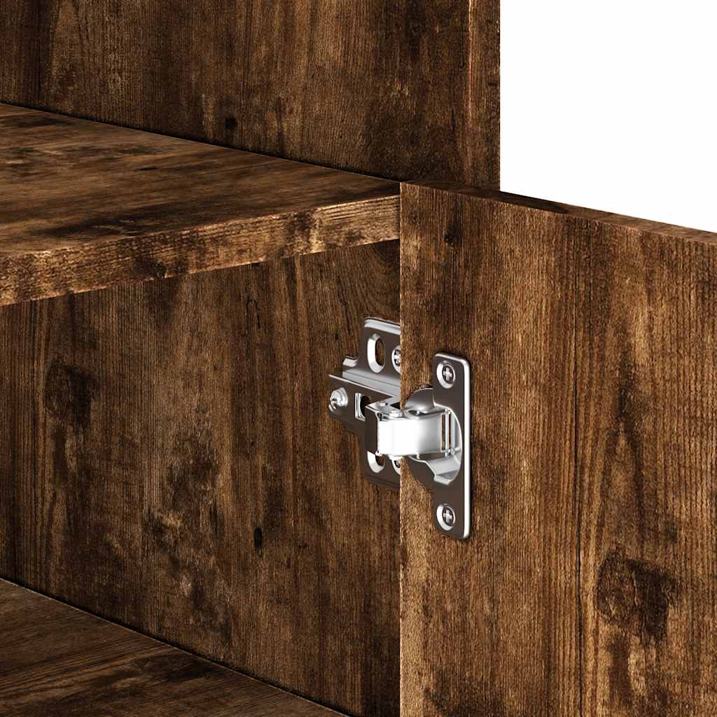 vidaXL Sideboard Smoked Oak 45x35x75 cm Engineered Wood
