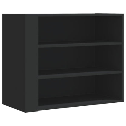 vidaXL Wall Cabinet Black 75x35x60 cm Engineered Wood