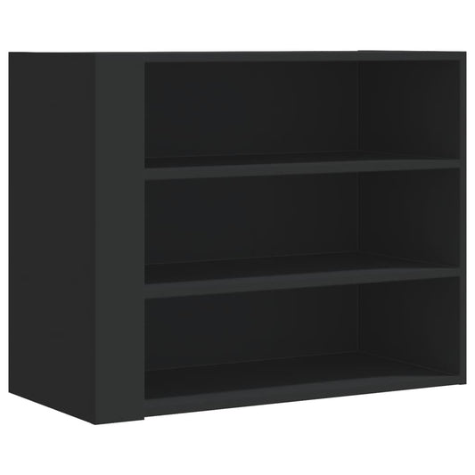 vidaXL Wall Cabinet Black 75x35x60 cm Engineered Wood