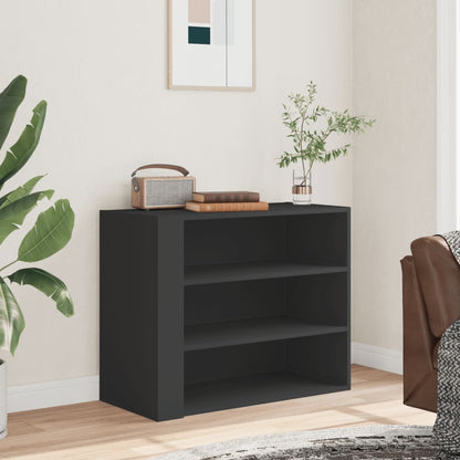vidaXL Wall Cabinet Black 75x35x60 cm Engineered Wood