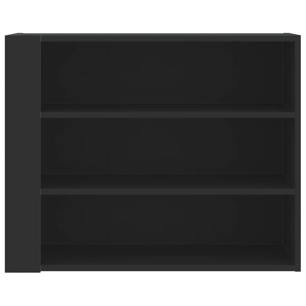 vidaXL Wall Cabinet Black 75x35x60 cm Engineered Wood