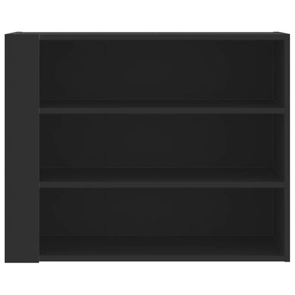 vidaXL Wall Cabinet Black 75x35x60 cm Engineered Wood
