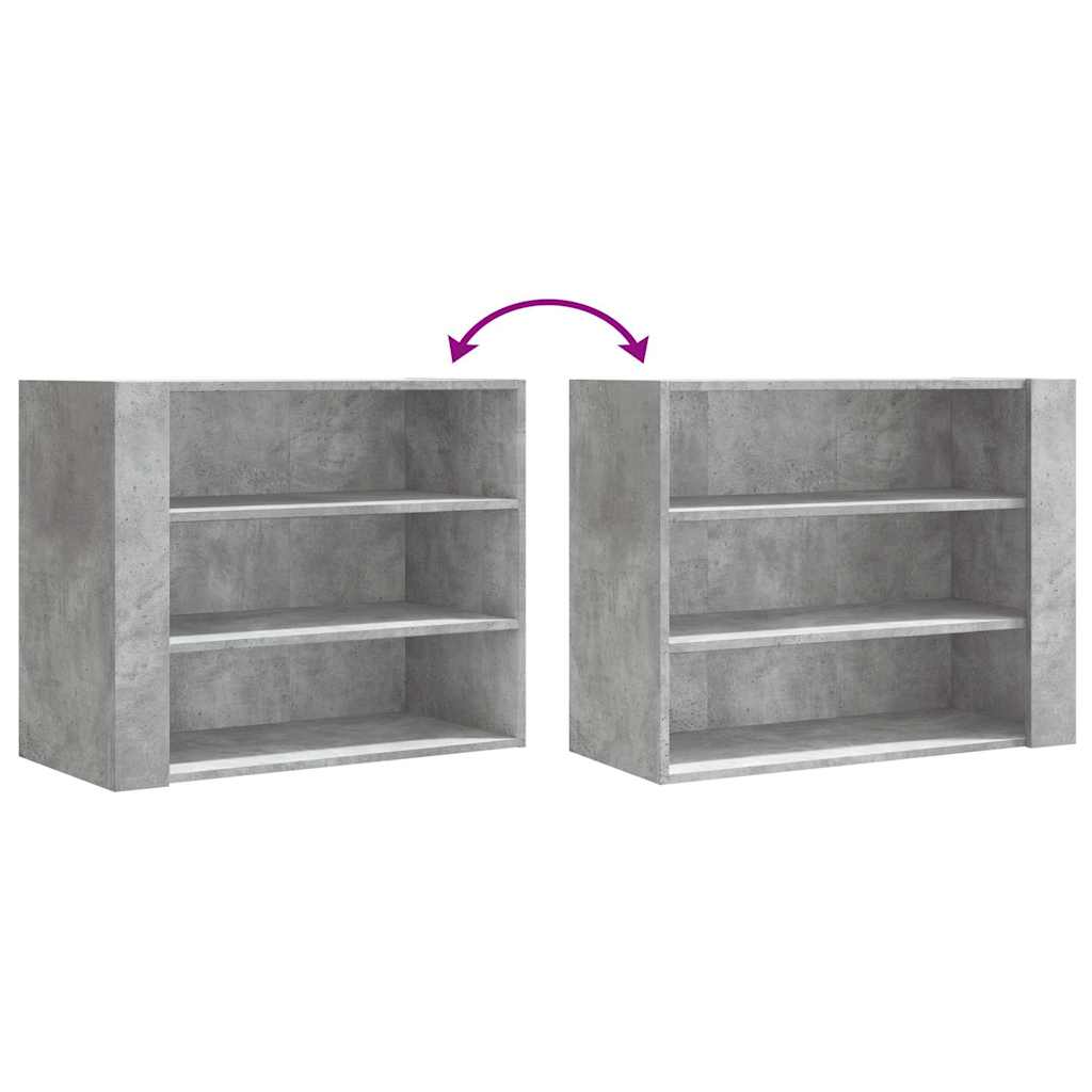 vidaXL Wall Cabinet Concrete Grey 75x35x60 cm Engineered Wood