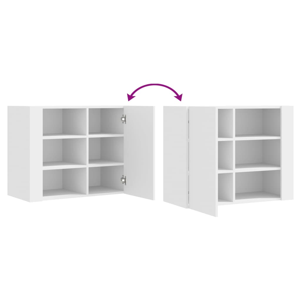 vidaXL Wall Cabinet White 75x35x60 cm Engineered Wood