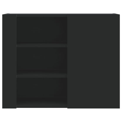 vidaXL Wall Cabinet Black 75x35x60 cm Engineered Wood