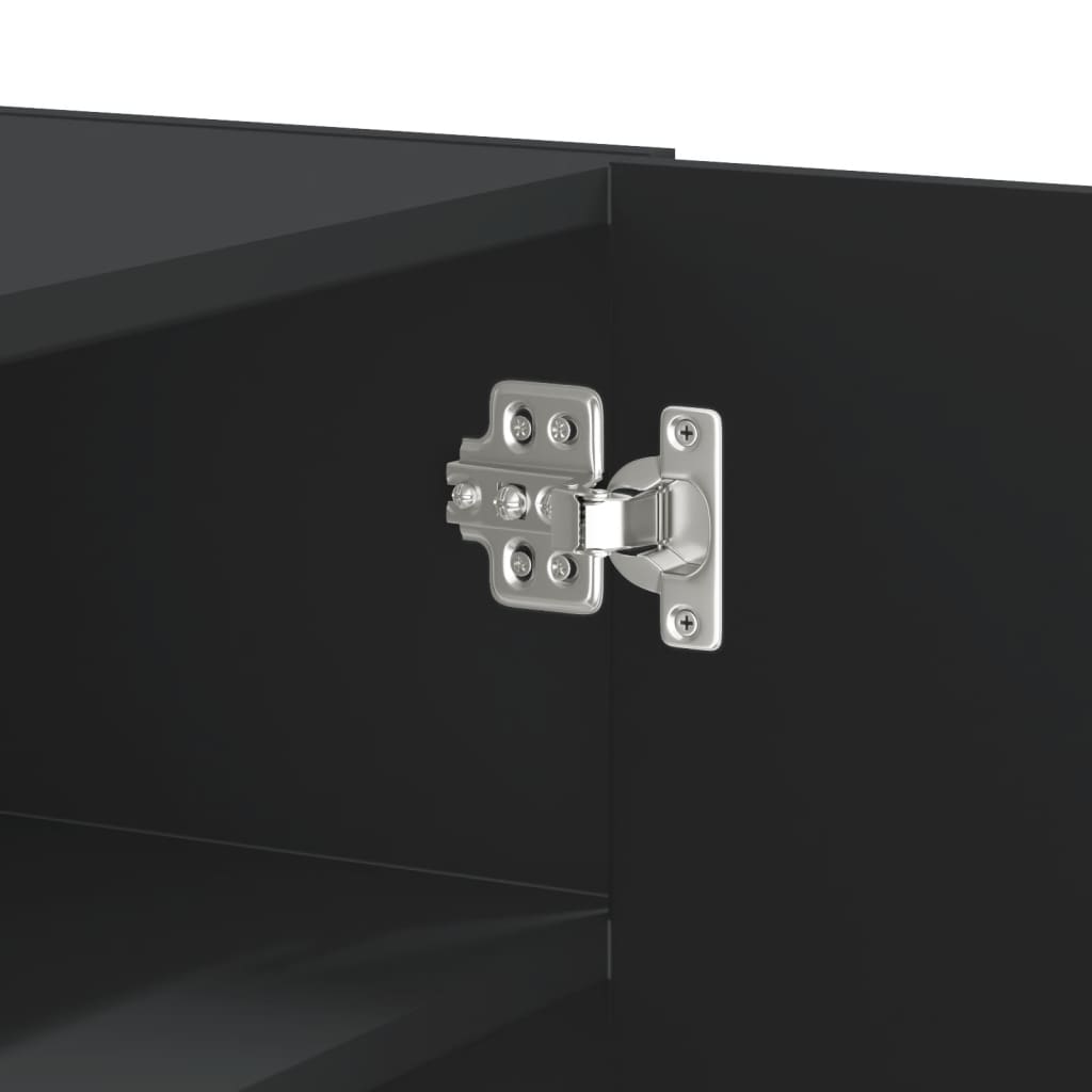 vidaXL Wall Cabinet Black 75x35x60 cm Engineered Wood