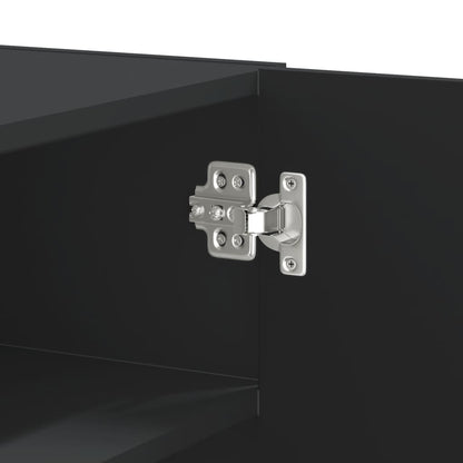 vidaXL Wall Cabinet Black 75x35x60 cm Engineered Wood