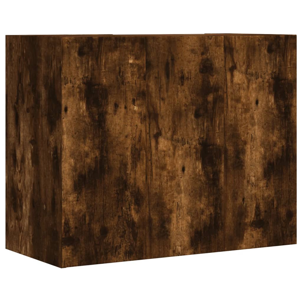 vidaXL Wall Cabinet Smoked Oak 75x35x60 cm Engineered Wood