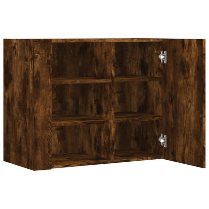 vidaXL Wall Cabinet Smoked Oak 75x35x60 cm Engineered Wood