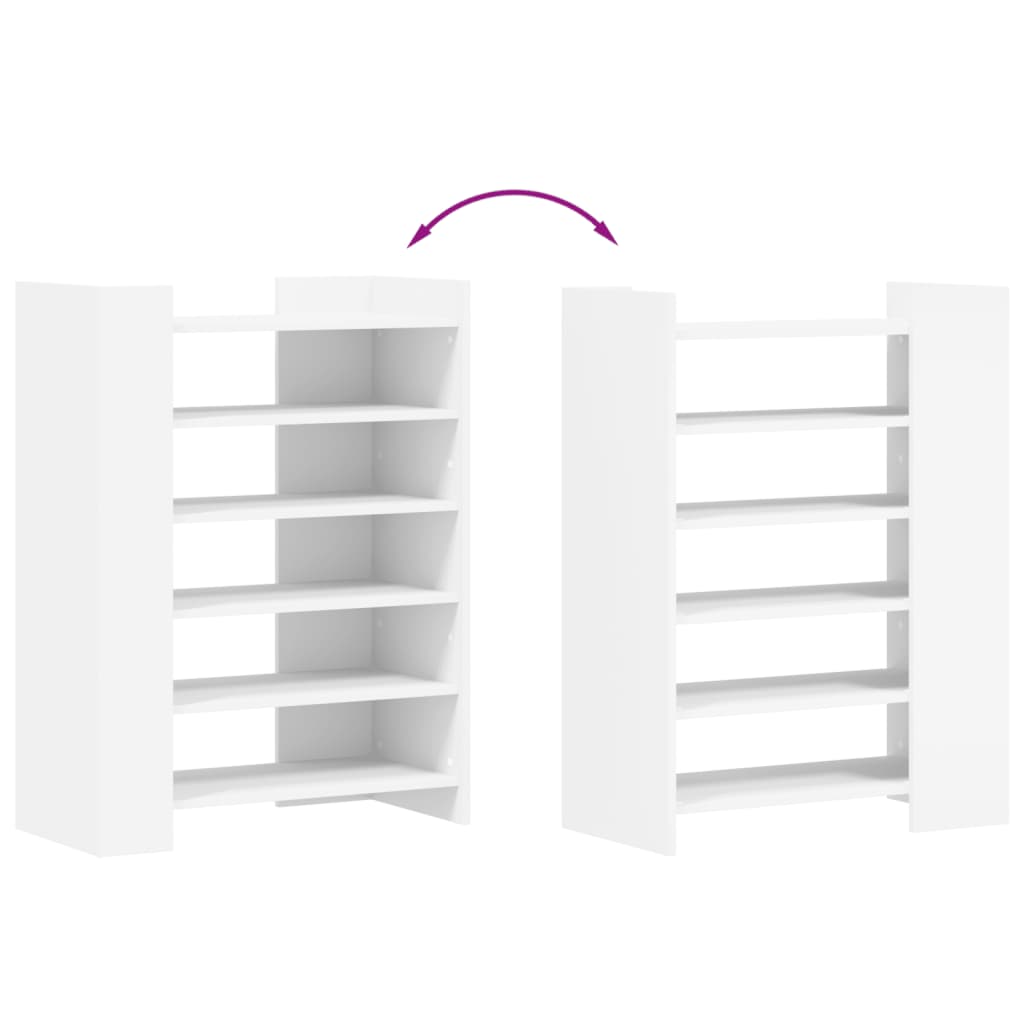 vidaXL Shoe Cabinet White 74.5x37.5x100 cm Engineered Wood