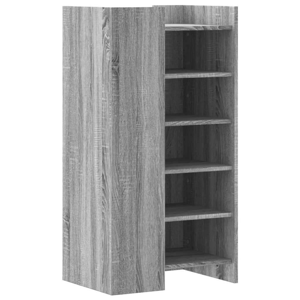vidaXL Shoe Cabinet Grey Sonoma 52x37.5x100 cm Engineered Wood