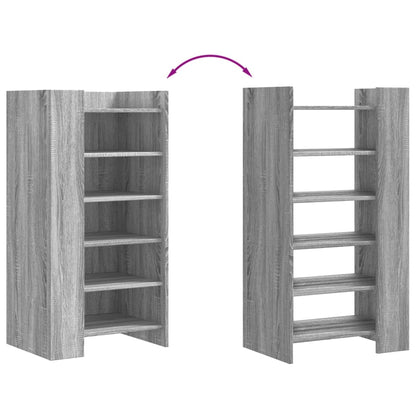 vidaXL Shoe Cabinet Grey Sonoma 52x37.5x100 cm Engineered Wood