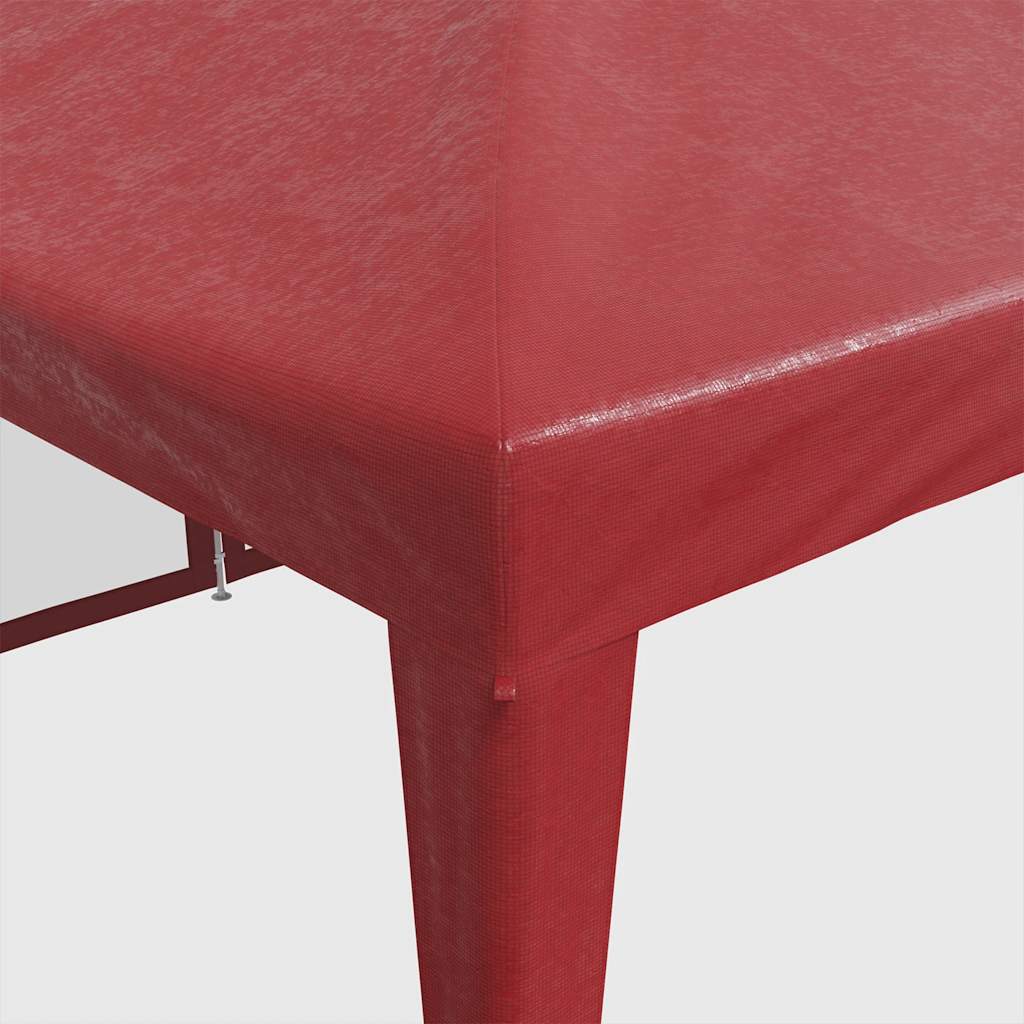 vidaXL Party Tent with 12 Mesh Sidewalls Red 8x4 m HDPE