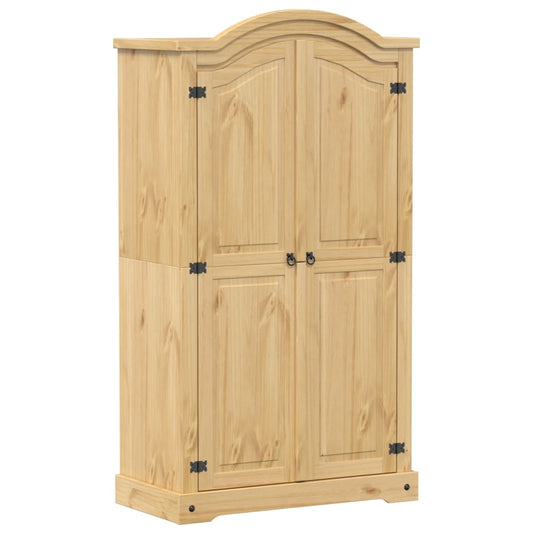 vidaXL Wardrobe "Corona" 102x52x186 cm Solid Wood Pine