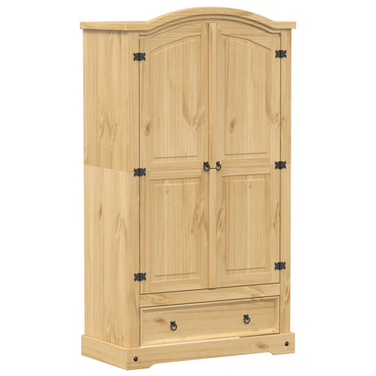 vidaXL Wardrobe "Corona" 102x52x186 cm Solid Wood Pine