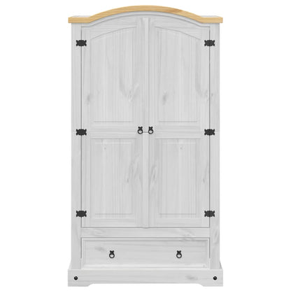 vidaXL Wardrobe Corona White 102x52x186 cm Solid Wood Pine