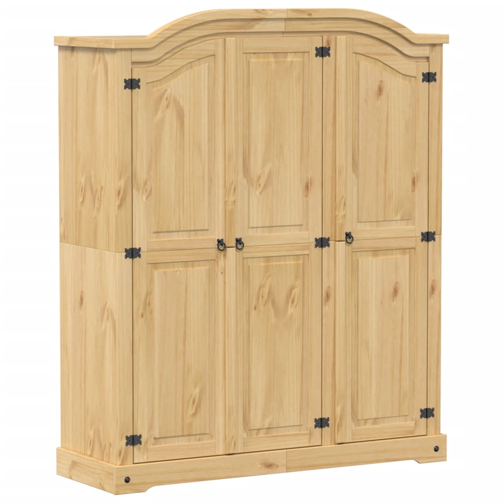 vidaXL Wardrobe "Corona" 151,5x52x186 cm Solid Wood Pine