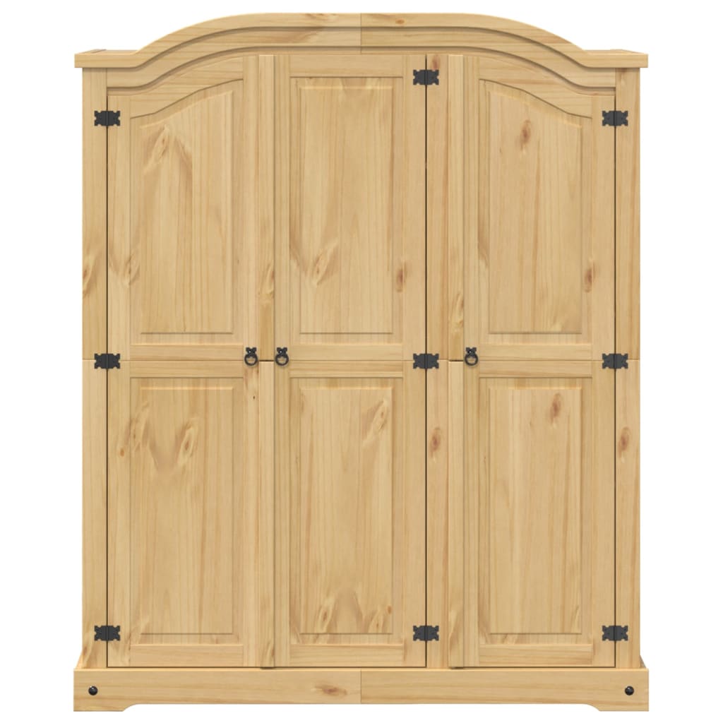 vidaXL Wardrobe "Corona" 151,5x52x186 cm Solid Wood Pine