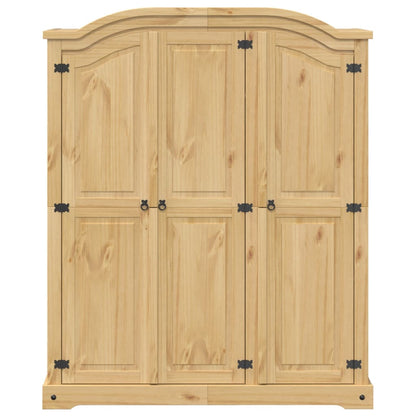 vidaXL Wardrobe "Corona" 151,5x52x186 cm Solid Wood Pine