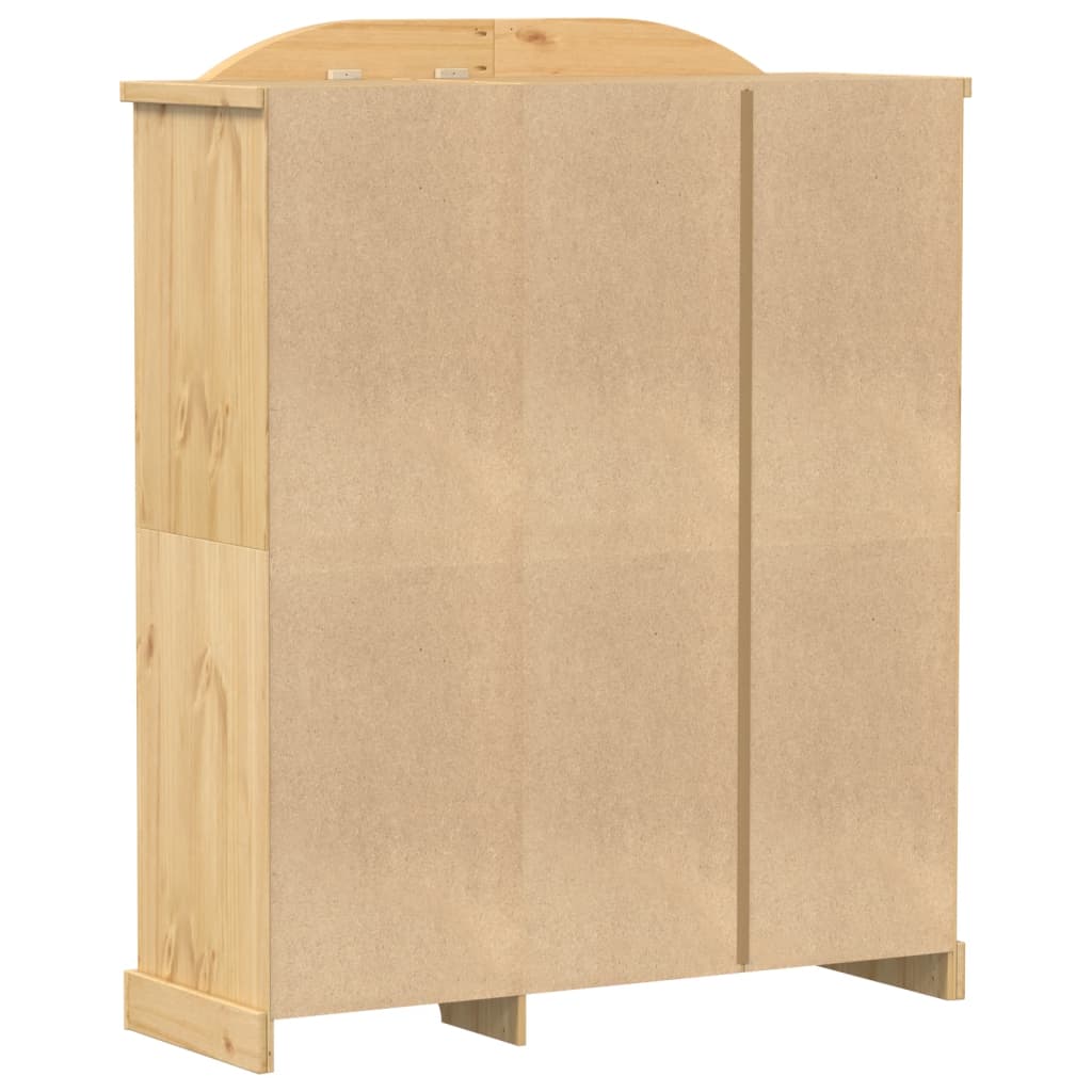 vidaXL Wardrobe "Corona" 151,5x52x186 cm Solid Wood Pine