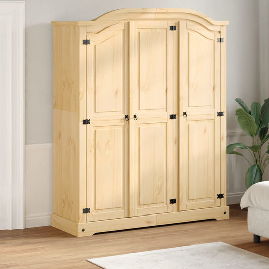 vidaXL Wardrobe "Corona" 151,5x52x186 cm Solid Wood Pine