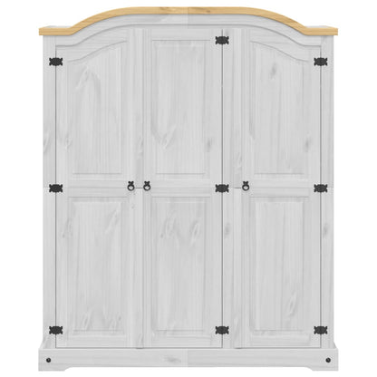vidaXL Wardrobe Corona White 151.5x52x186 cm Solid Wood Pine