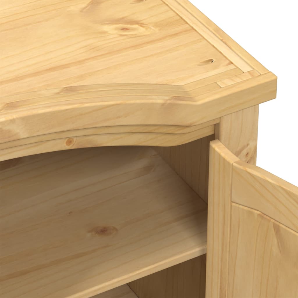 vidaXL Wardrobe "Corona" 194x52x186 cm Solid Wood Pine