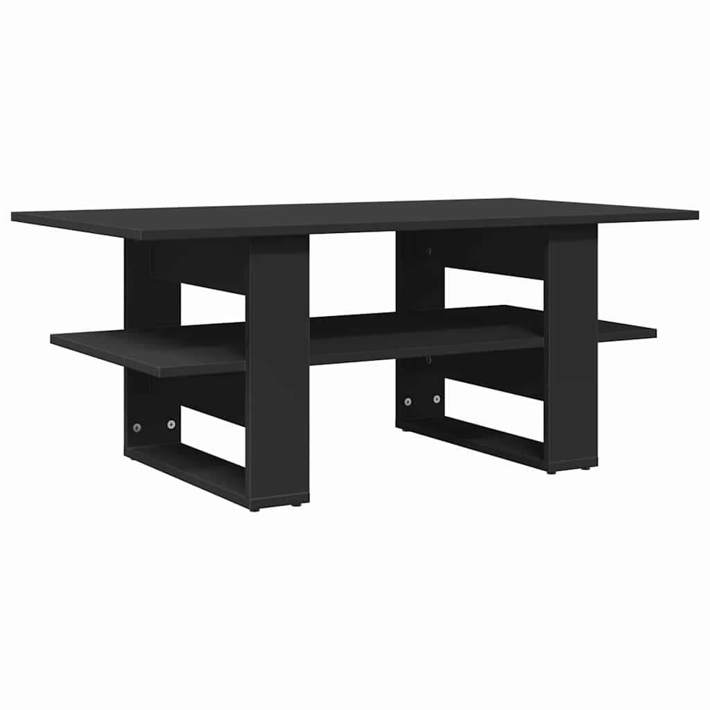 vidaXL Coffee Table Black 102x55x42 cm Engineered Wood