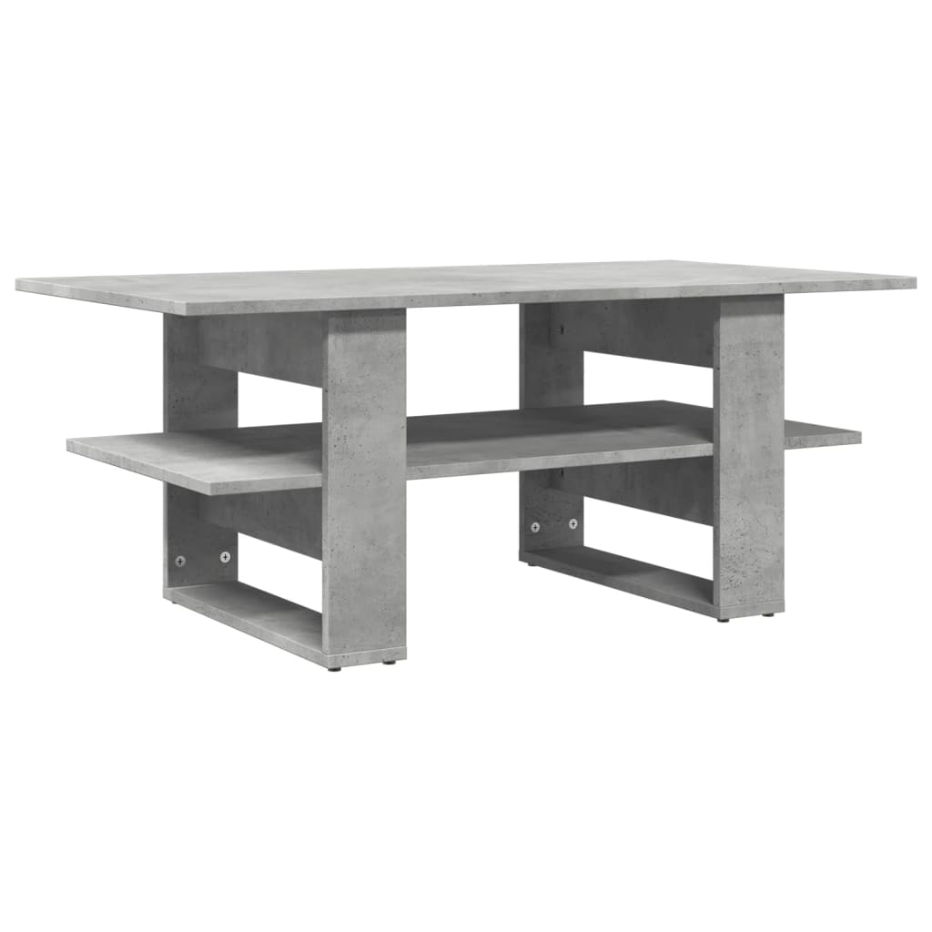 vidaXL Coffee Table Concrete Grey 102x55x42 cm Engineered Wood