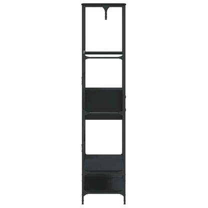 vidaXL Clothes Rack with Shelves Black Engineered Wood