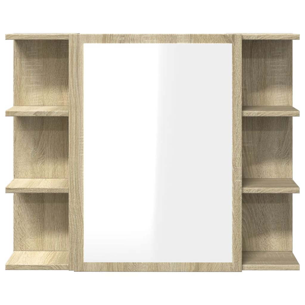 vidaXL Bathroom Mirror Cabinet Sonoma Oak 80x20.5x64cm Engineered Wood