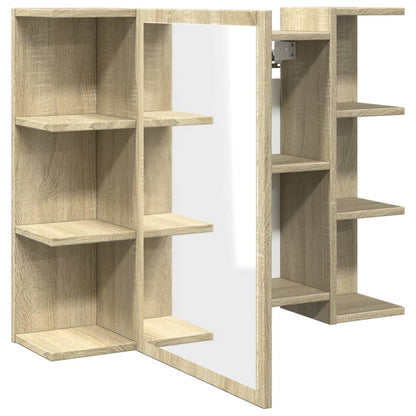 vidaXL Bathroom Mirror Cabinet Sonoma Oak 80x20.5x64cm Engineered Wood