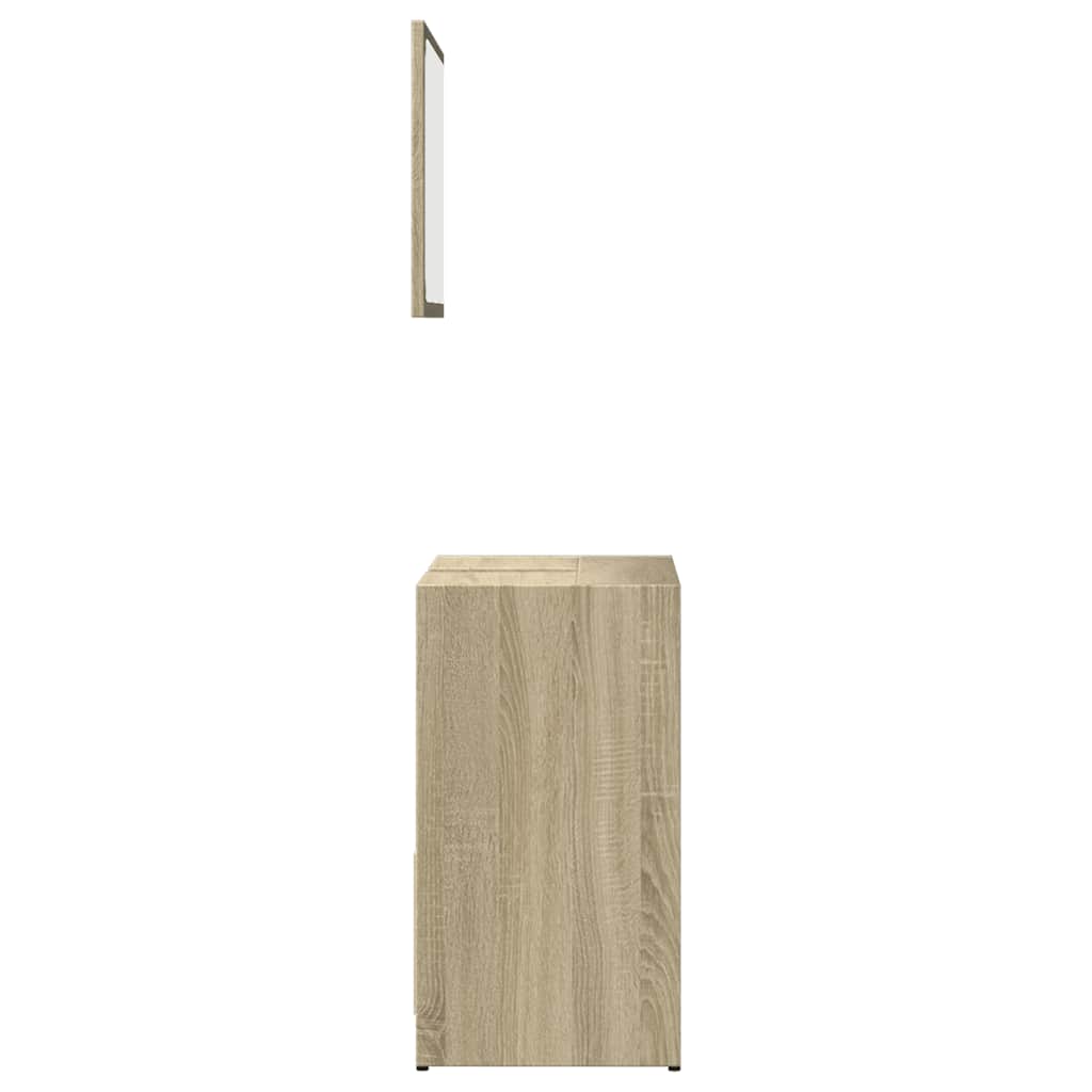 vidaXL 2 Piece Bathroom Furniture Set Sonoma Oak Engineered Wood