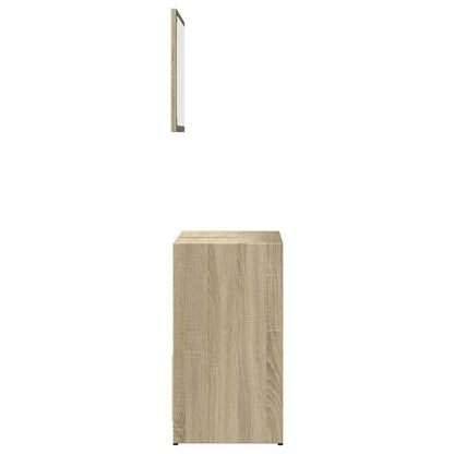 vidaXL 2 Piece Bathroom Furniture Set Sonoma Oak Engineered Wood