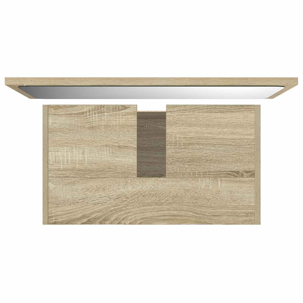 vidaXL 2 Piece Bathroom Furniture Set Sonoma Oak Engineered Wood