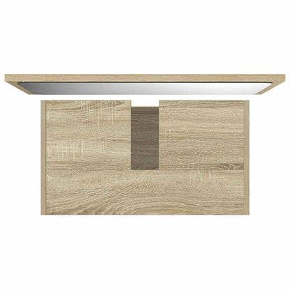 vidaXL 2 Piece Bathroom Furniture Set Sonoma Oak Engineered Wood