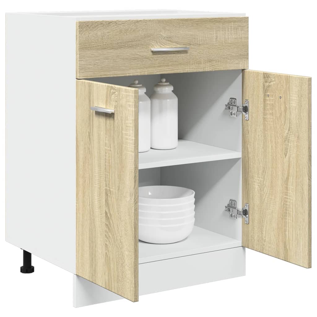 vidaXL Drawer Bottom Cabinet Lyon Sonoma Oak 60x46x81.5 cm Engineered Wood