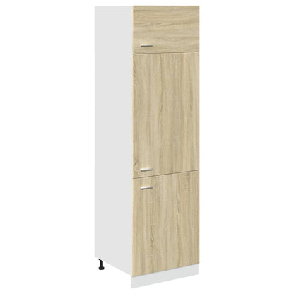 vidaXL Refrigerator Cabinet Lyon Sonoma Oak 60x57x207 cm Engineered Wood